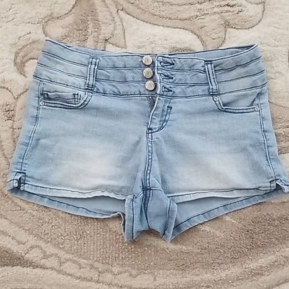 BLUE SPICE HIGH WAIST SHORTS 3 BUTTONS SIZE 0